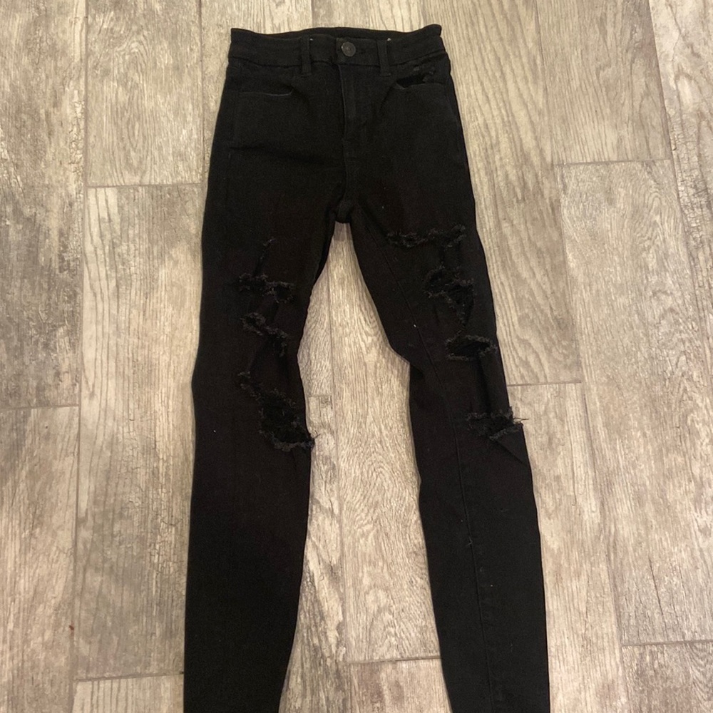 American eagle black skinny jeans